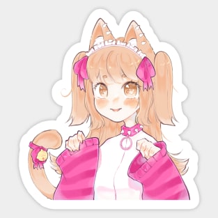 Cute anime girl! Oc designed by @/Lilacbubbles Sticker